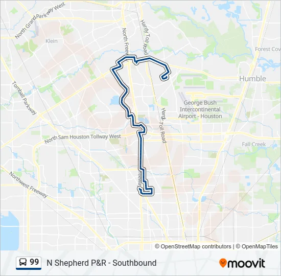 99 Bus Line Map