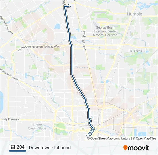204 Bus Line Map