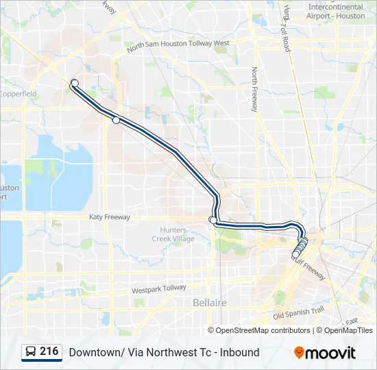 216 Bus Line Map