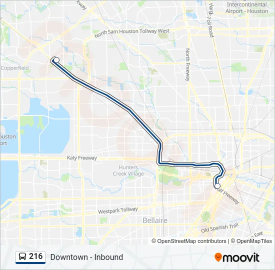 216 Bus Line Map