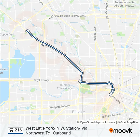 216 Bus Line Map