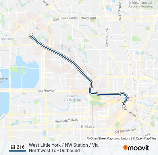 216 Bus Line Map