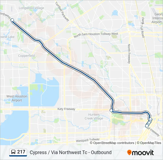 217 Bus Line Map