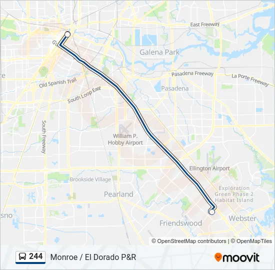 244 Bus Line Map