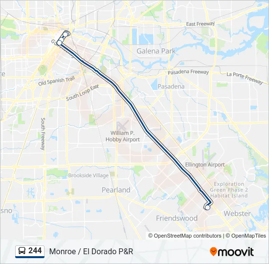 244 Bus Line Map