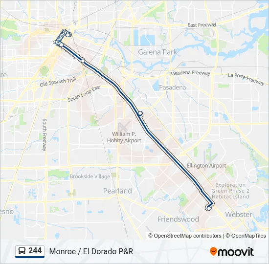 244 Bus Line Map