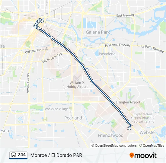 244 Bus Line Map