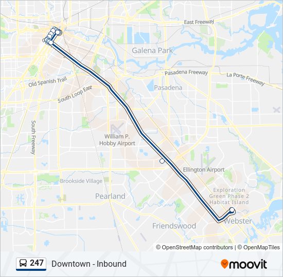 Mapa de 247 de autobús