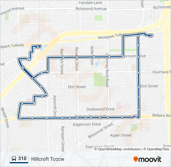 310 Bus Line Map