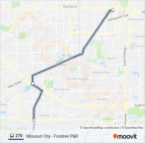 270 bus Line Map