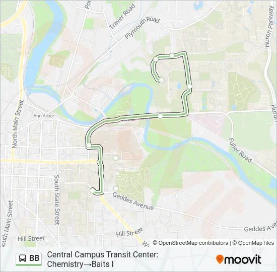 BB Bus Line Map