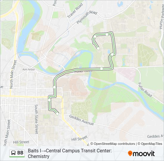 BB Bus Line Map