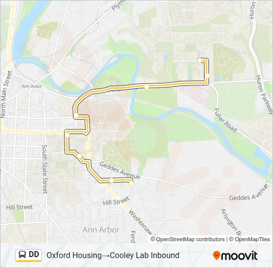 DD Bus Line Map