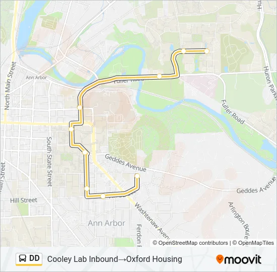 DD Bus Line Map