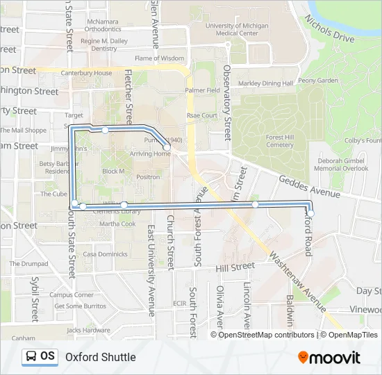 OS Bus Line Map