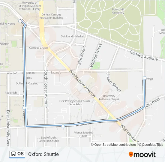 OS Bus Line Map