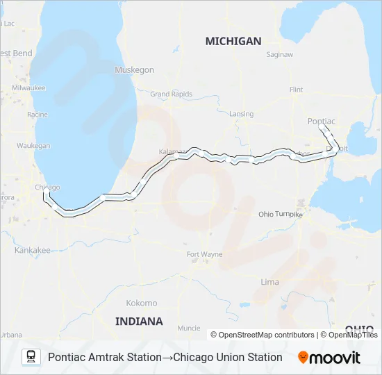 WOLVERINE Train Line Map