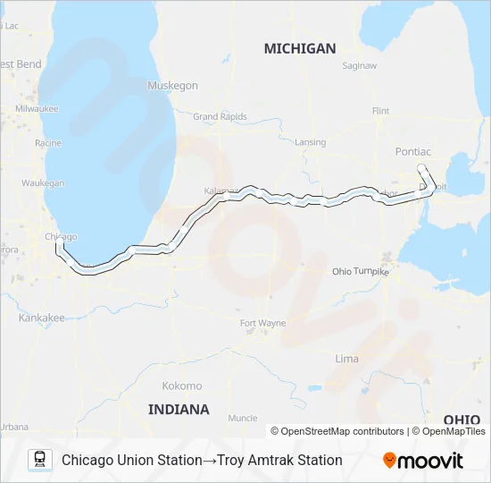 WOLVERINE Train Line Map