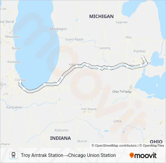 WOLVERINE Train Line Map