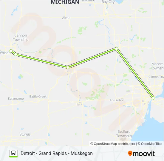FLIXBUS 2551 Bus Line Map