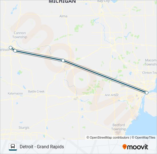 GREYHOUND US0162S Bus Line Map