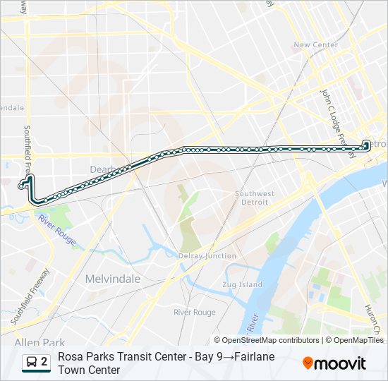 Mapa de 2 de autobús