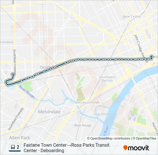 2 Bus Line Map