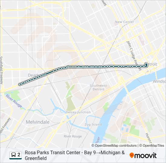 2 Bus Line Map