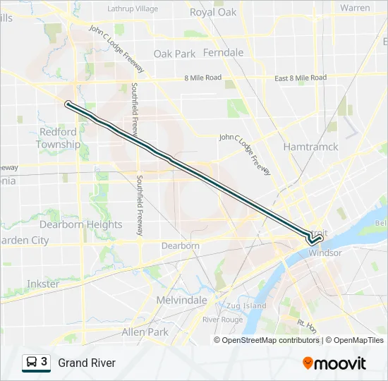 3 Bus Line Map