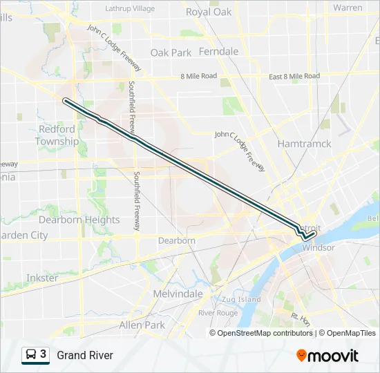 3 Bus Line Map