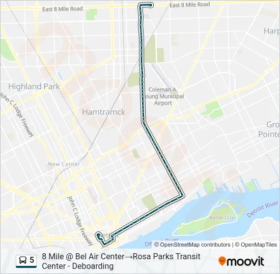 5 Bus Line Map