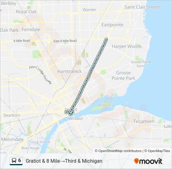 6 Bus Line Map