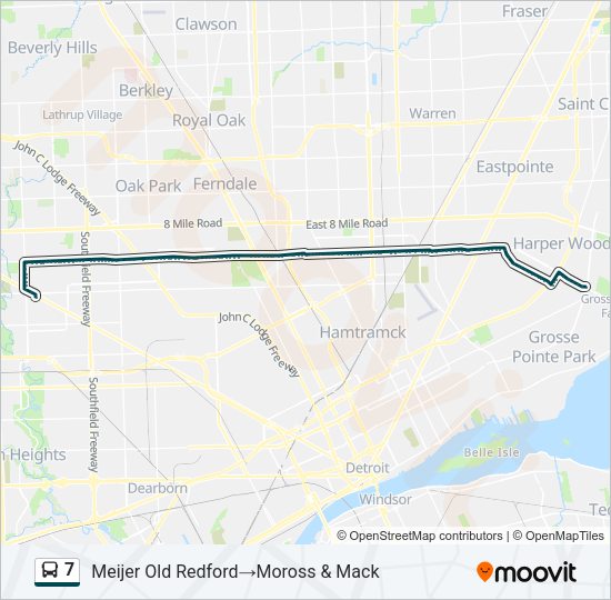 7 Bus Line Map