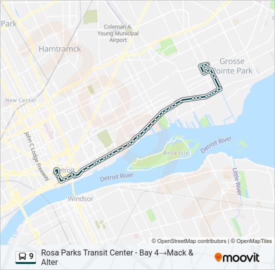 9 Bus Line Map