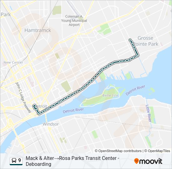 9 Bus Line Map