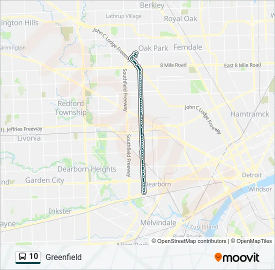 10 Bus Line Map