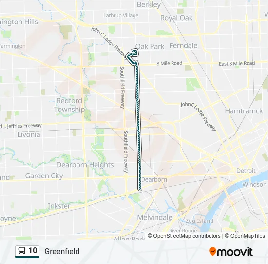 10 Bus Line Map