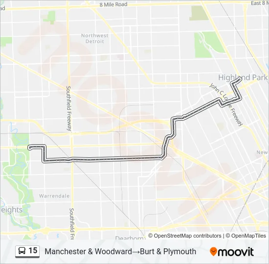 15 Bus Line Map