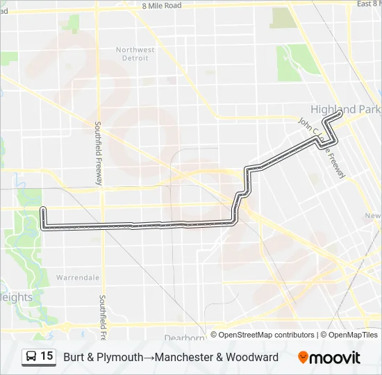 15 Bus Line Map