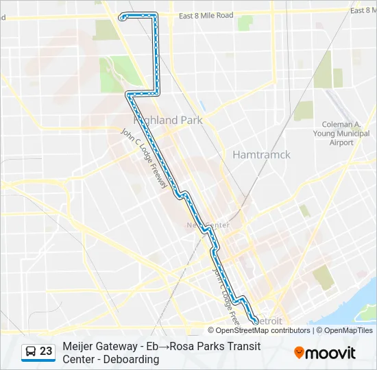 23 Bus Line Map