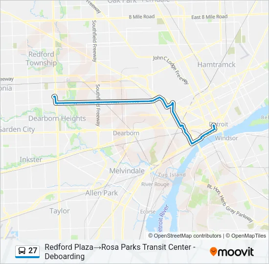 27 Bus Line Map