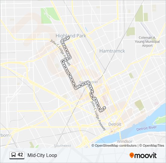 42 bus Line Map