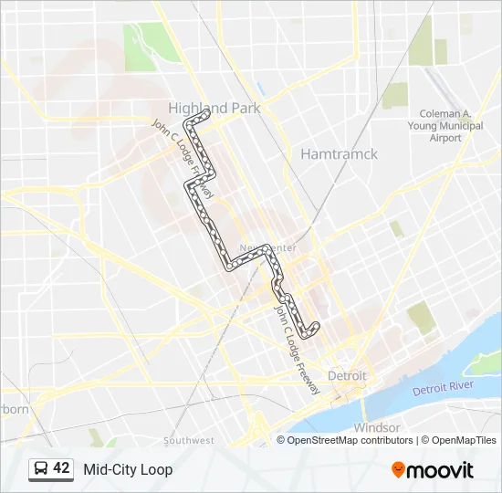 42 Bus Line Map