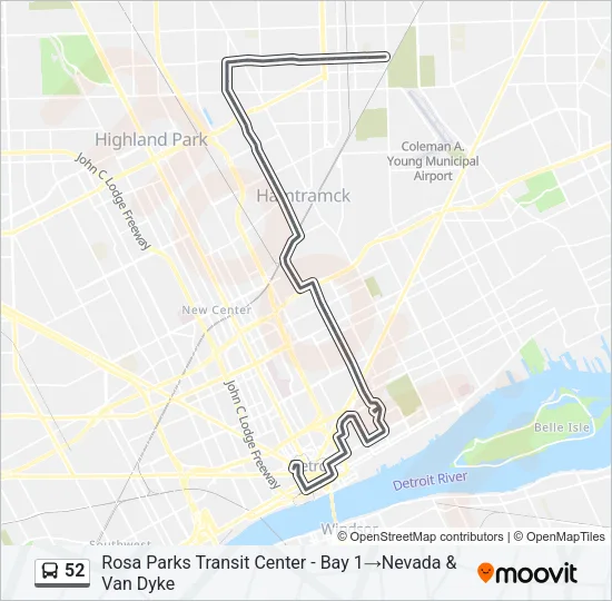 52 Bus Line Map