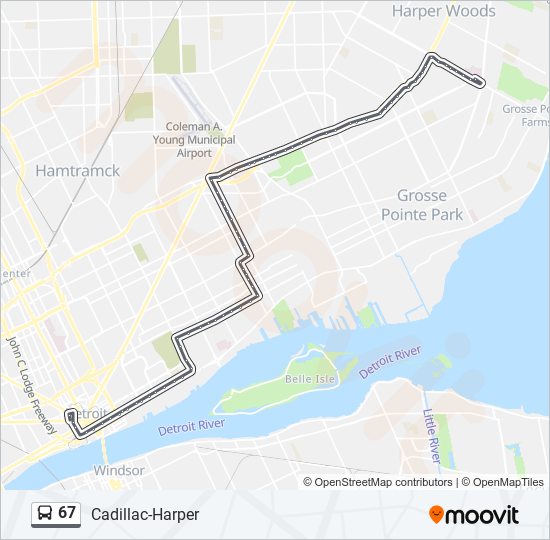 Mapa de 67 de autobús