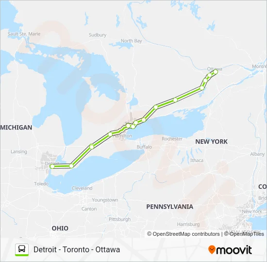 Mapa de FLIXBUS 2701 de autobús
