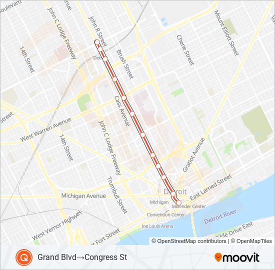 QLINE light rail Line Map