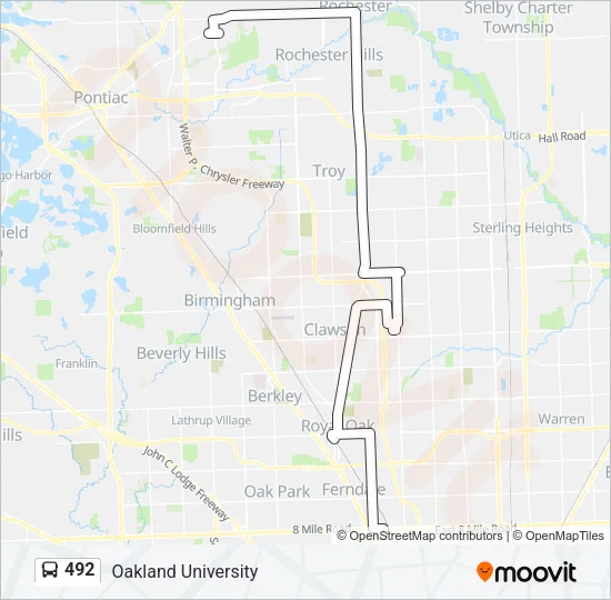 492 Bus Line Map
