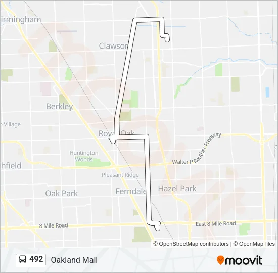 492 Bus Line Map