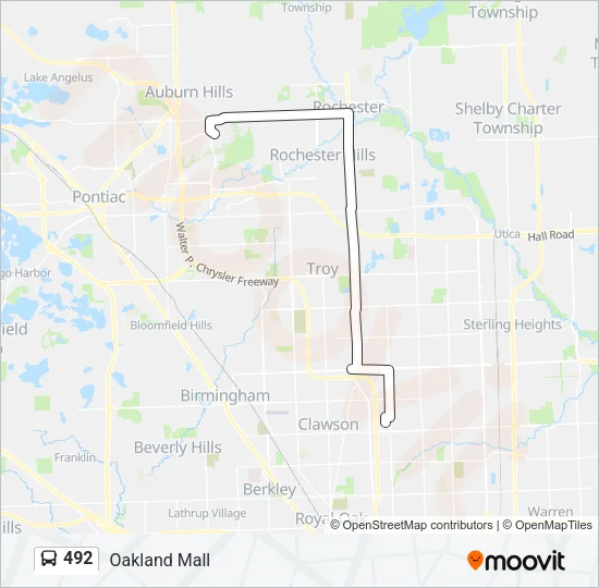 492 Bus Line Map